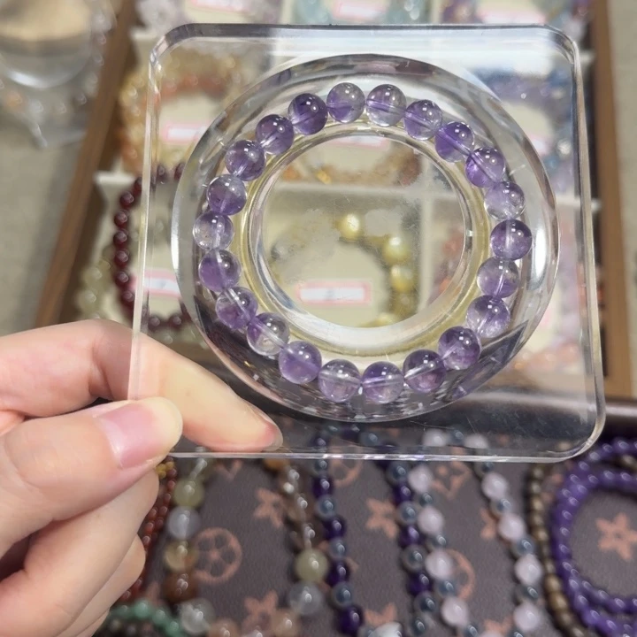 未镶嵌手链水晶紫兔毛水晶手串