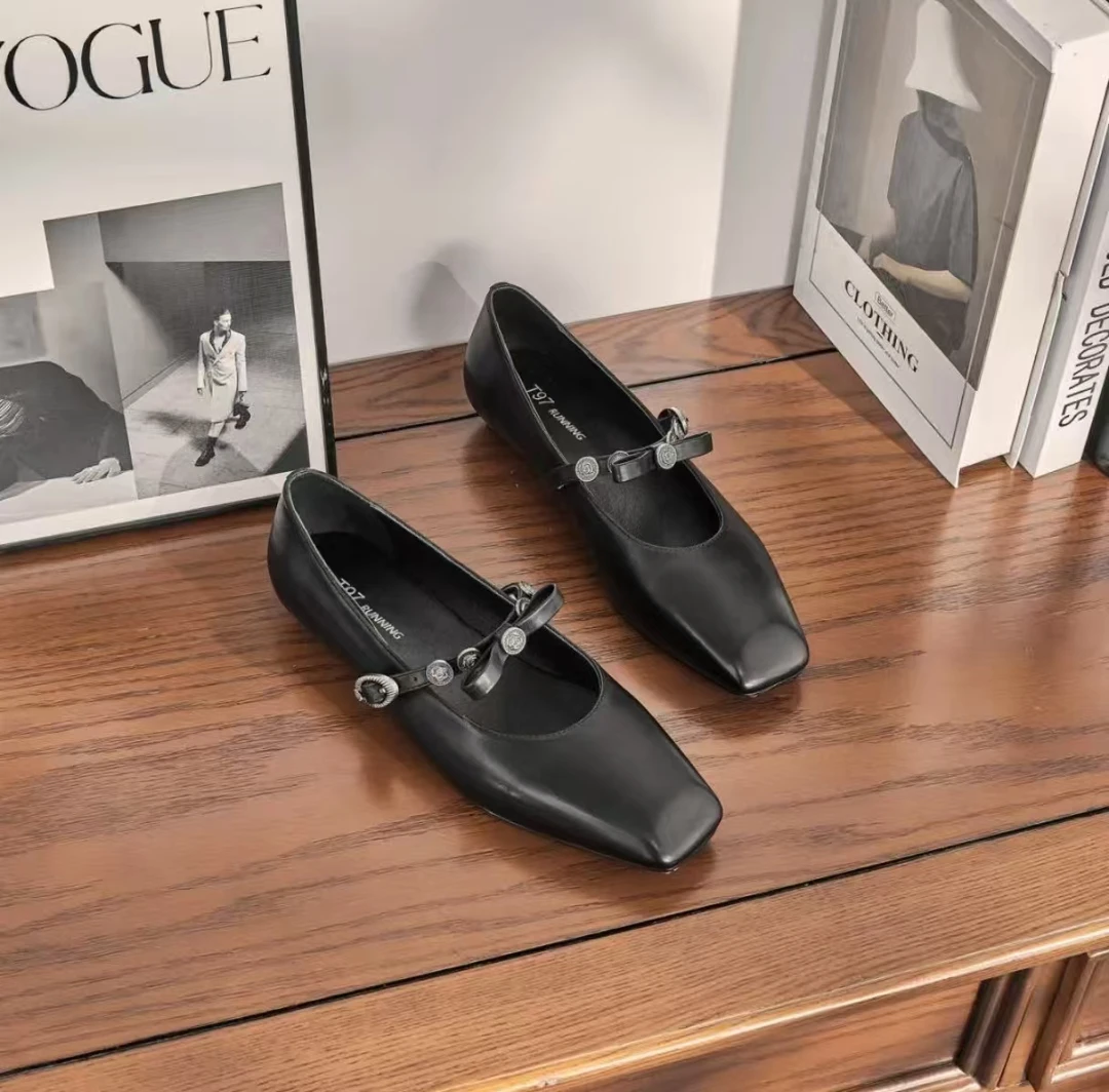 广州手工鞋2025夏季新款法式舒适百搭低跟浅口单鞋女G837