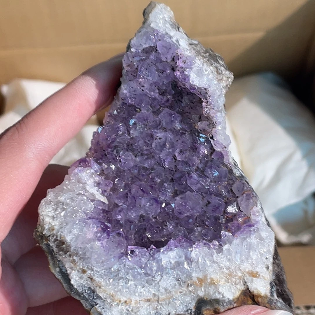 水晶未镶嵌手链紫晶片 63号