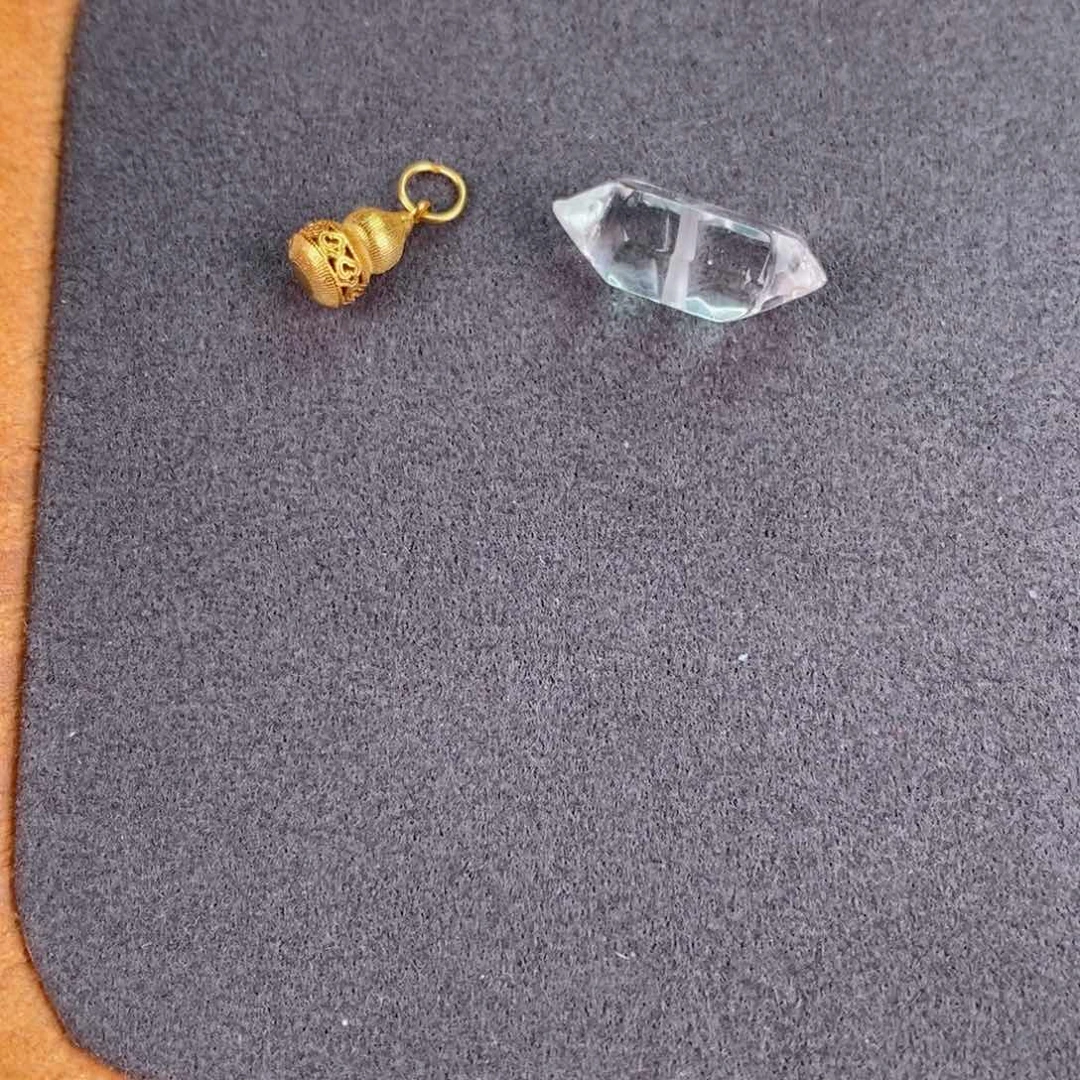 水晶珠宝半成品银S925镀金镶嵌