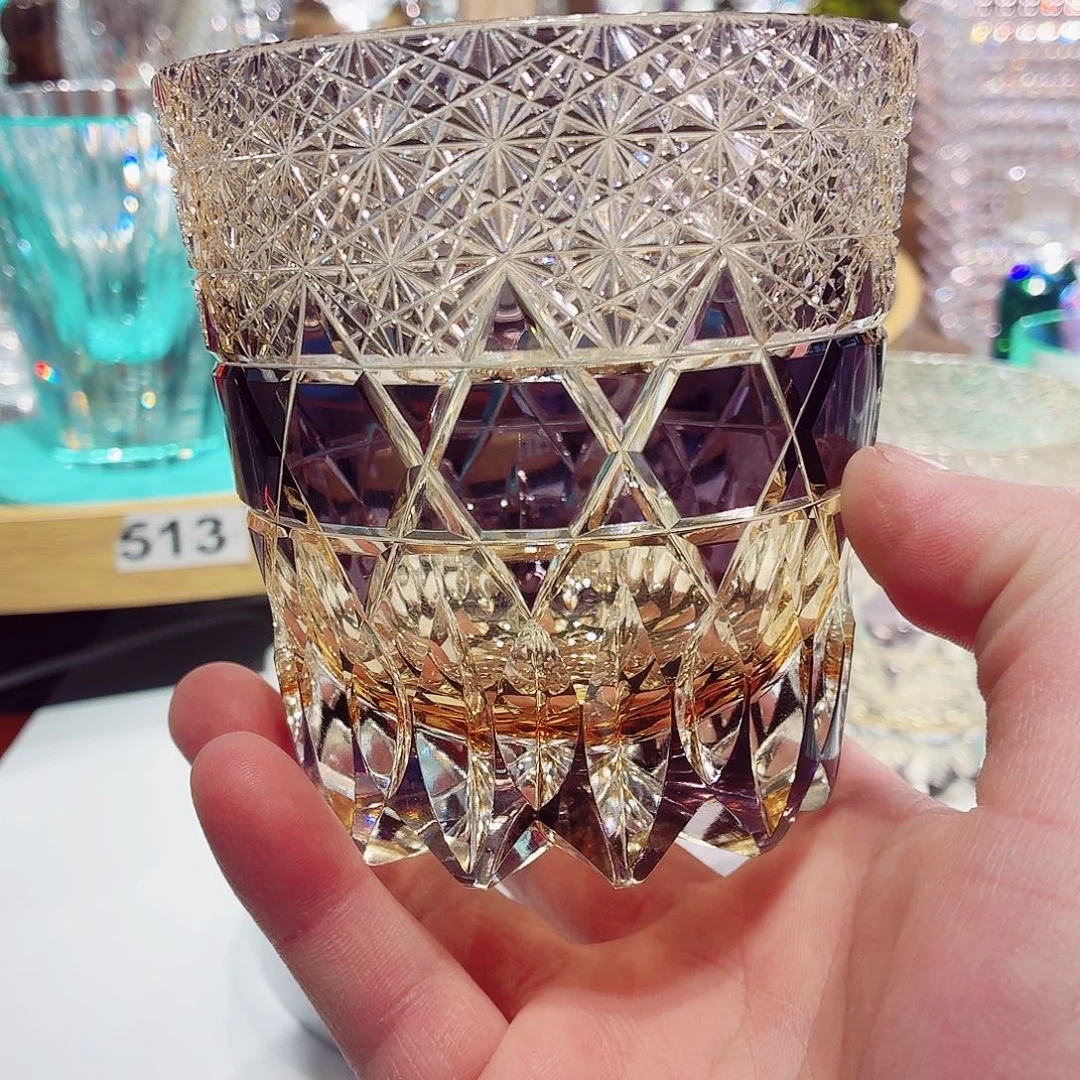 健***友无盖款水晶玻璃威士忌酒