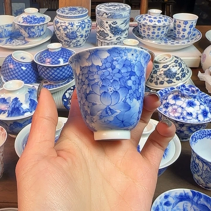 名窑口 点工万花闻香杯放漏