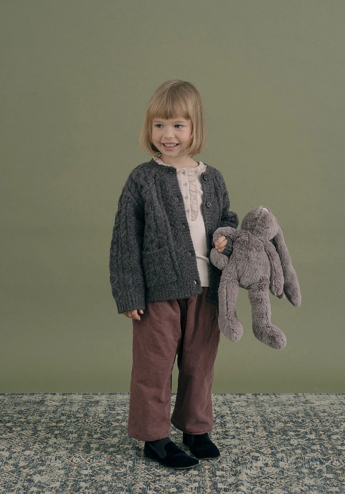 出口韩单  韩国susu童装 新款女童宝宝原绣领前开扣百搭磨毛T恤