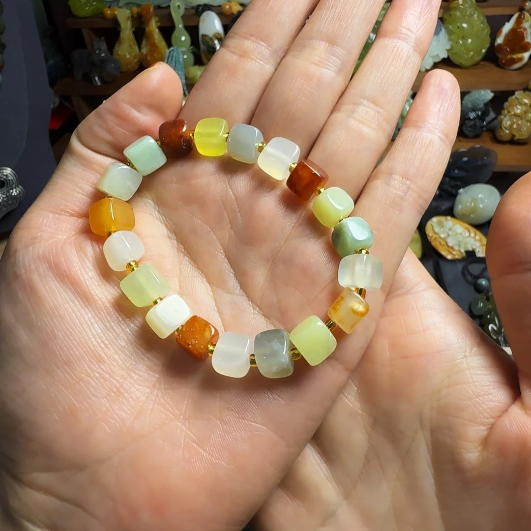 蛇纹石玉未镶嵌手链