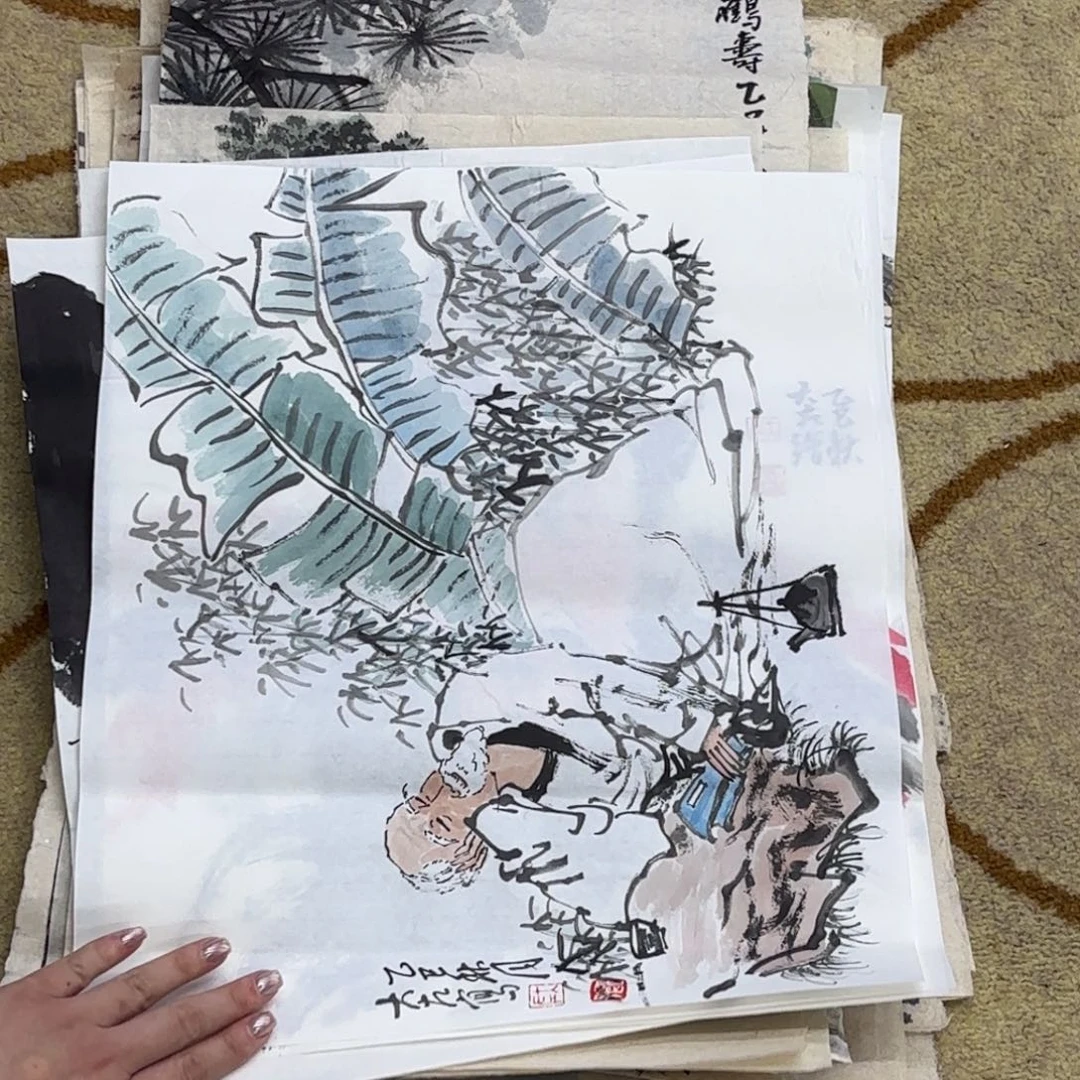 国画大左老师作品刘