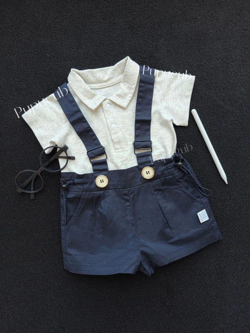 骑士背带裤!Pupucub学院风男女宝宝夏季裤子周岁宴绅士感婴儿衣服
