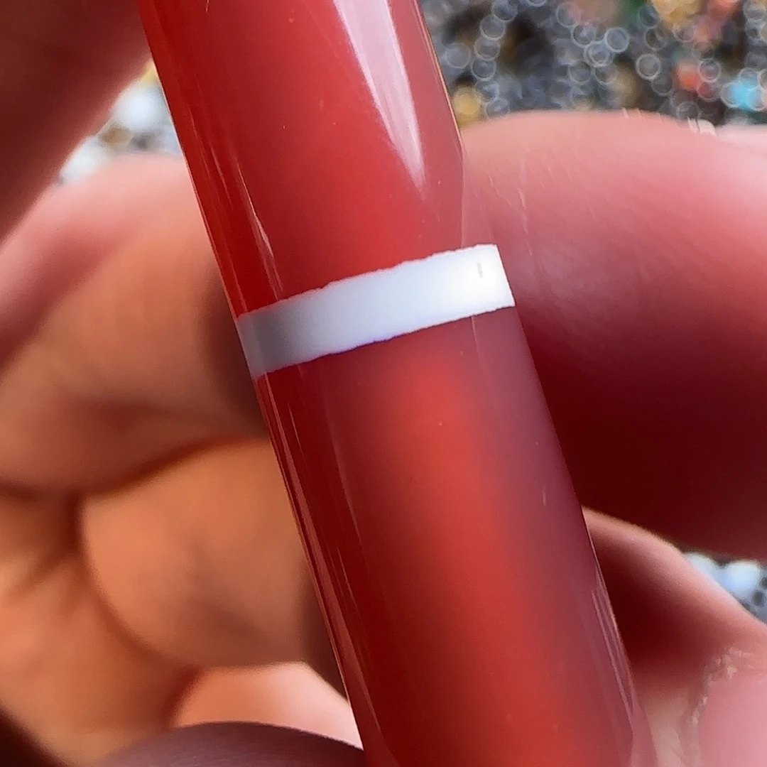 玛瑙/玉髓合金颈饰34x8.4粉到心尖山了 太美了