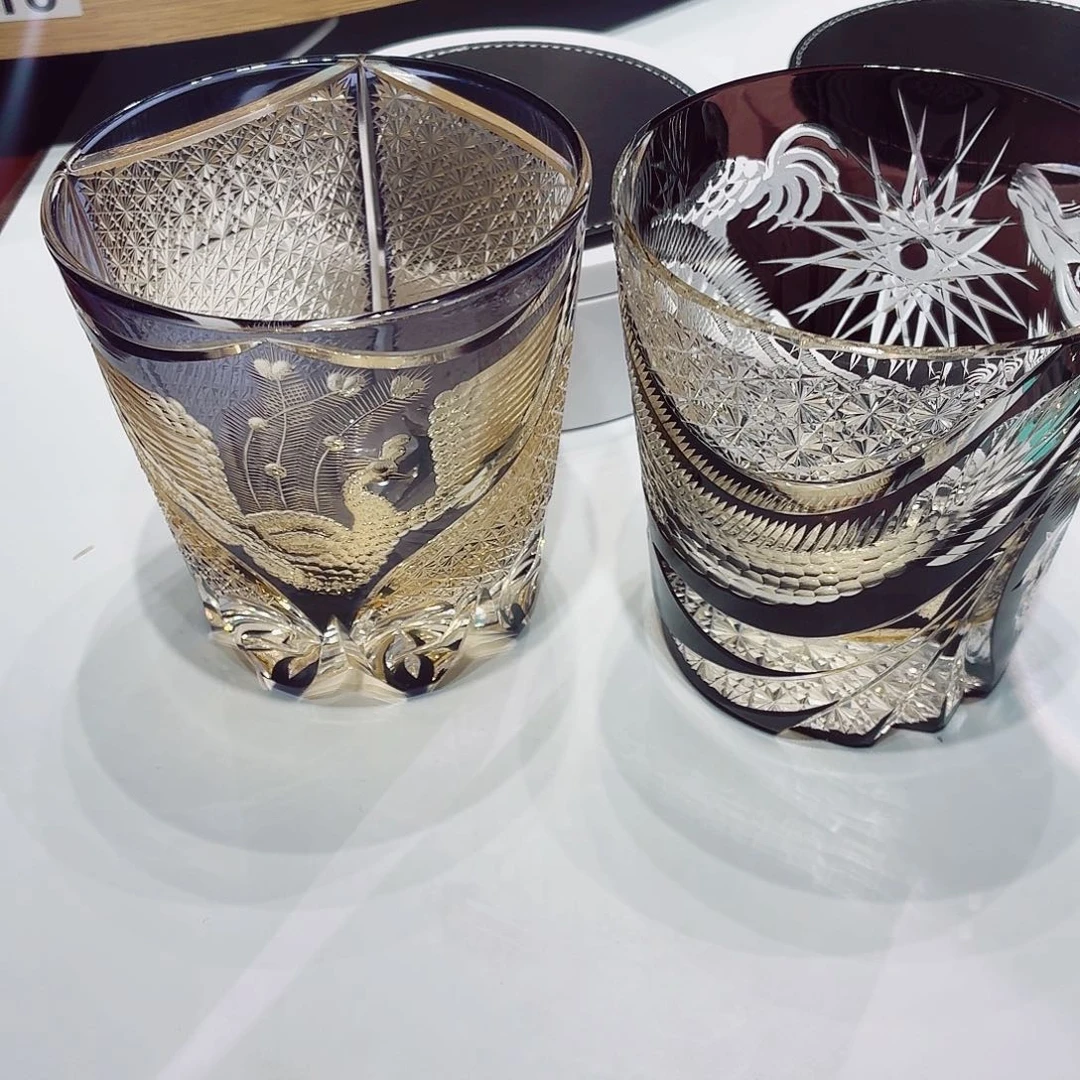 晏***先无盖款水晶玻璃威士忌