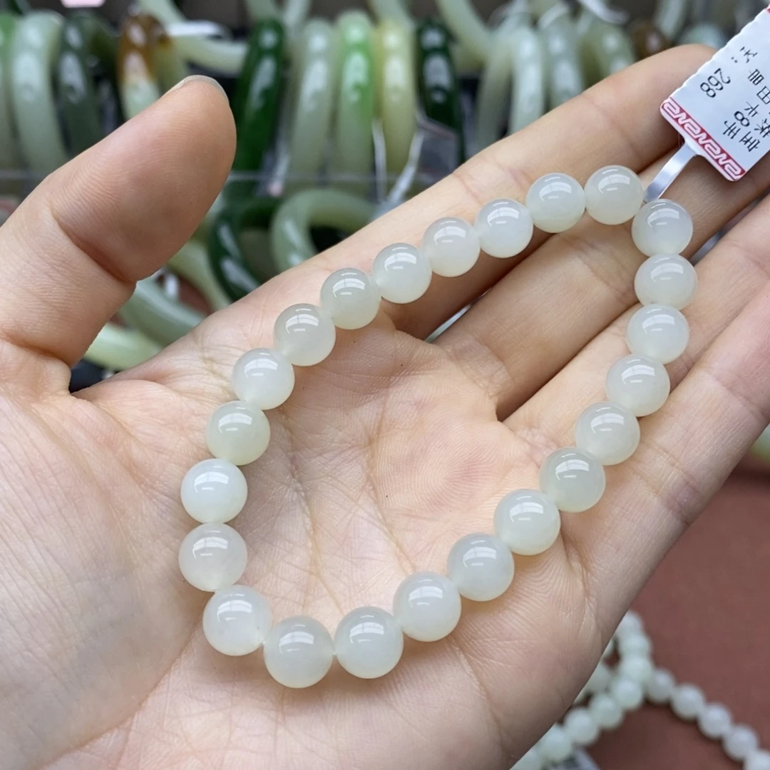 和田玉未镶嵌手串卡8