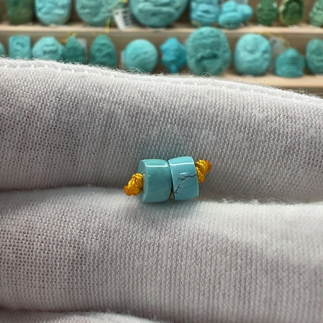 未镶嵌绿松石直切珠5.6x3.2mm