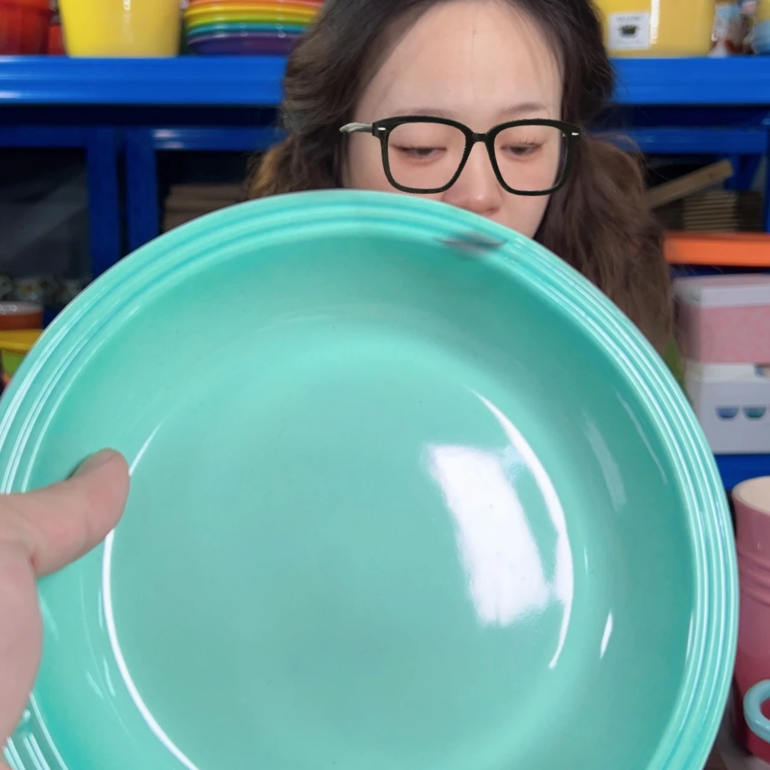 陶瓷青羽色大草帽