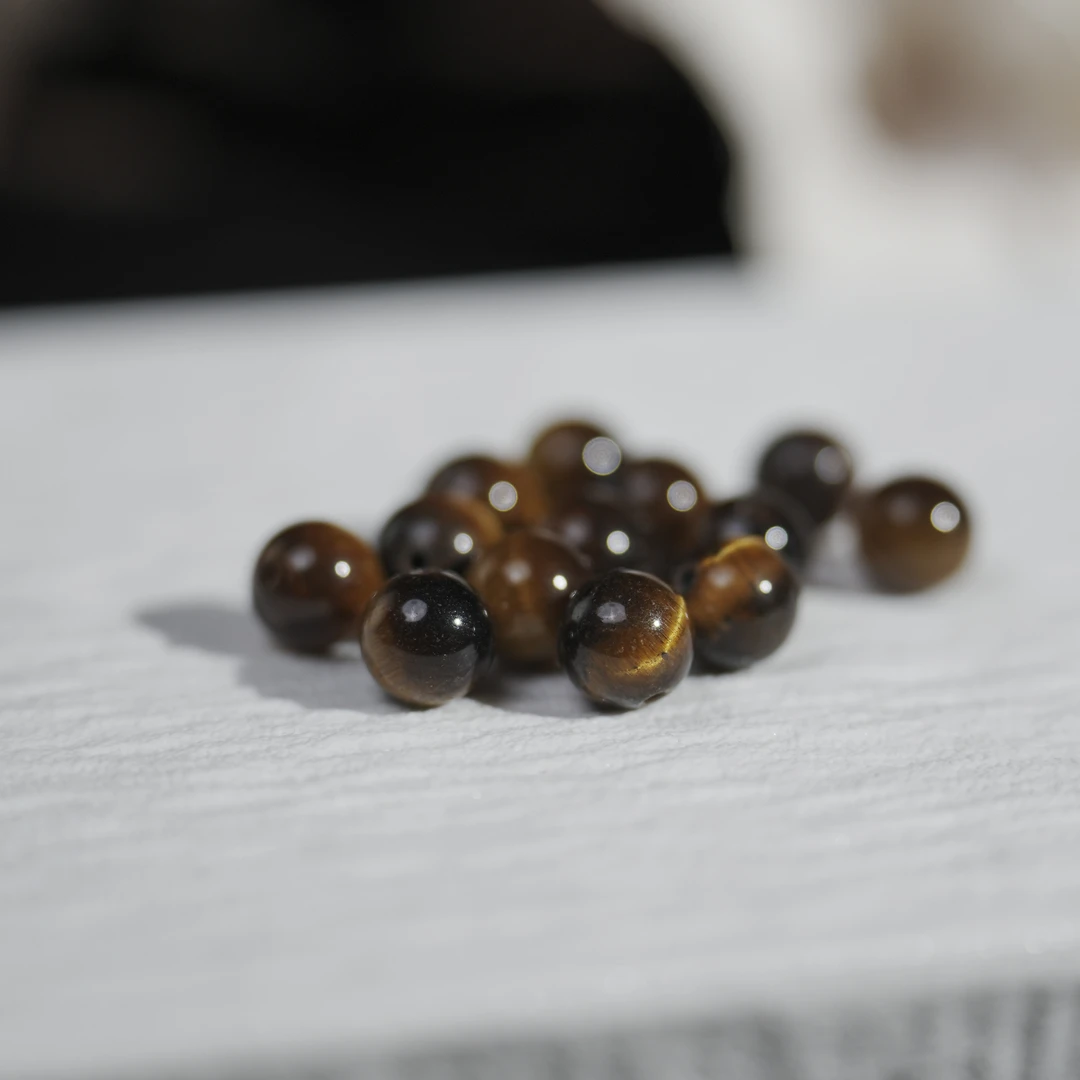 BeadsDance黄虎眼单珠8mm+(13颗一组)多样性发一 编号O1112