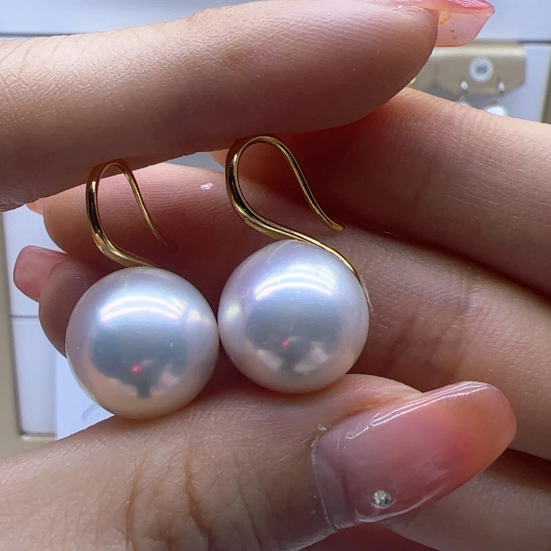银S925镶嵌淡水珍珠耳饰