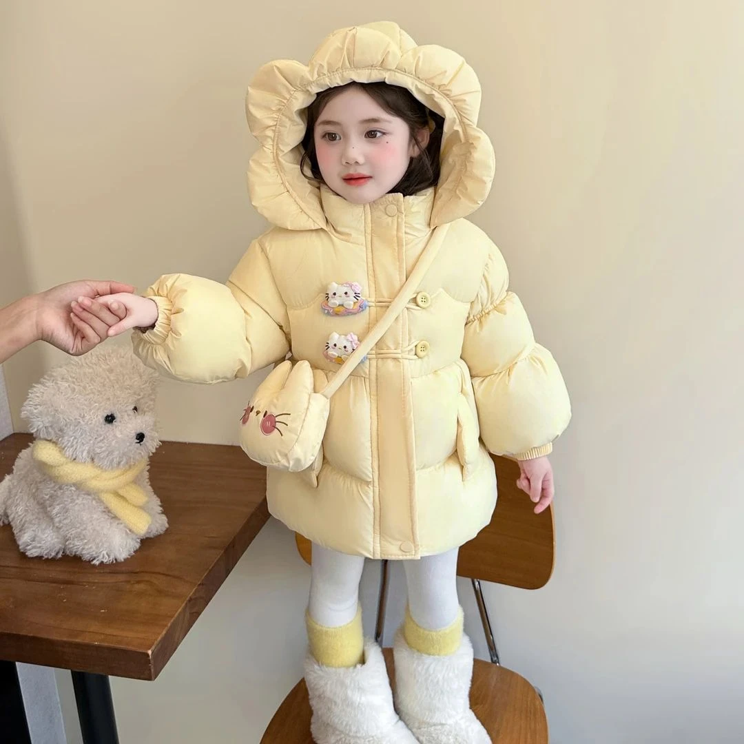 女童棉服洋气2025新款韩版公主儿童女宝宝加厚可爱保暖小童棉衣