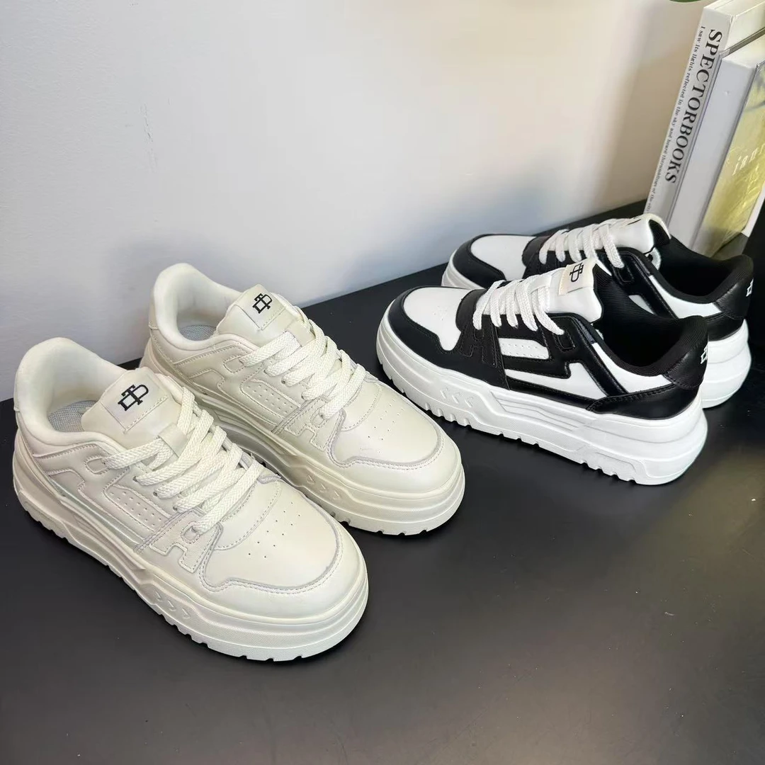 【运费补贴】增高拼色休闲女鞋厚底平底鞋夏季失序混搭风1032