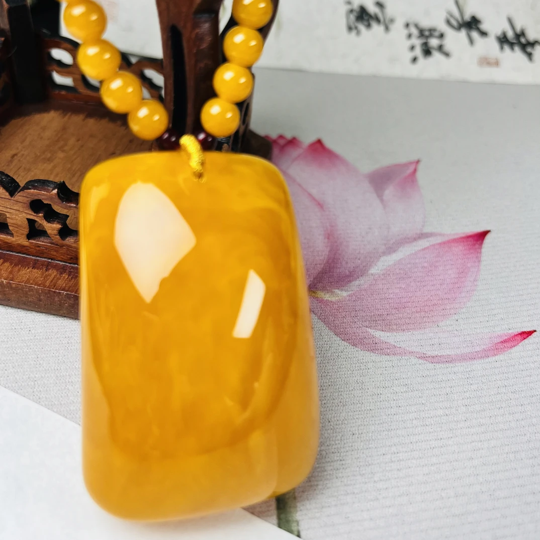 非金属树脂吊坠 鸡黄油吊坠大款平安无事牌珠链款毛衣链