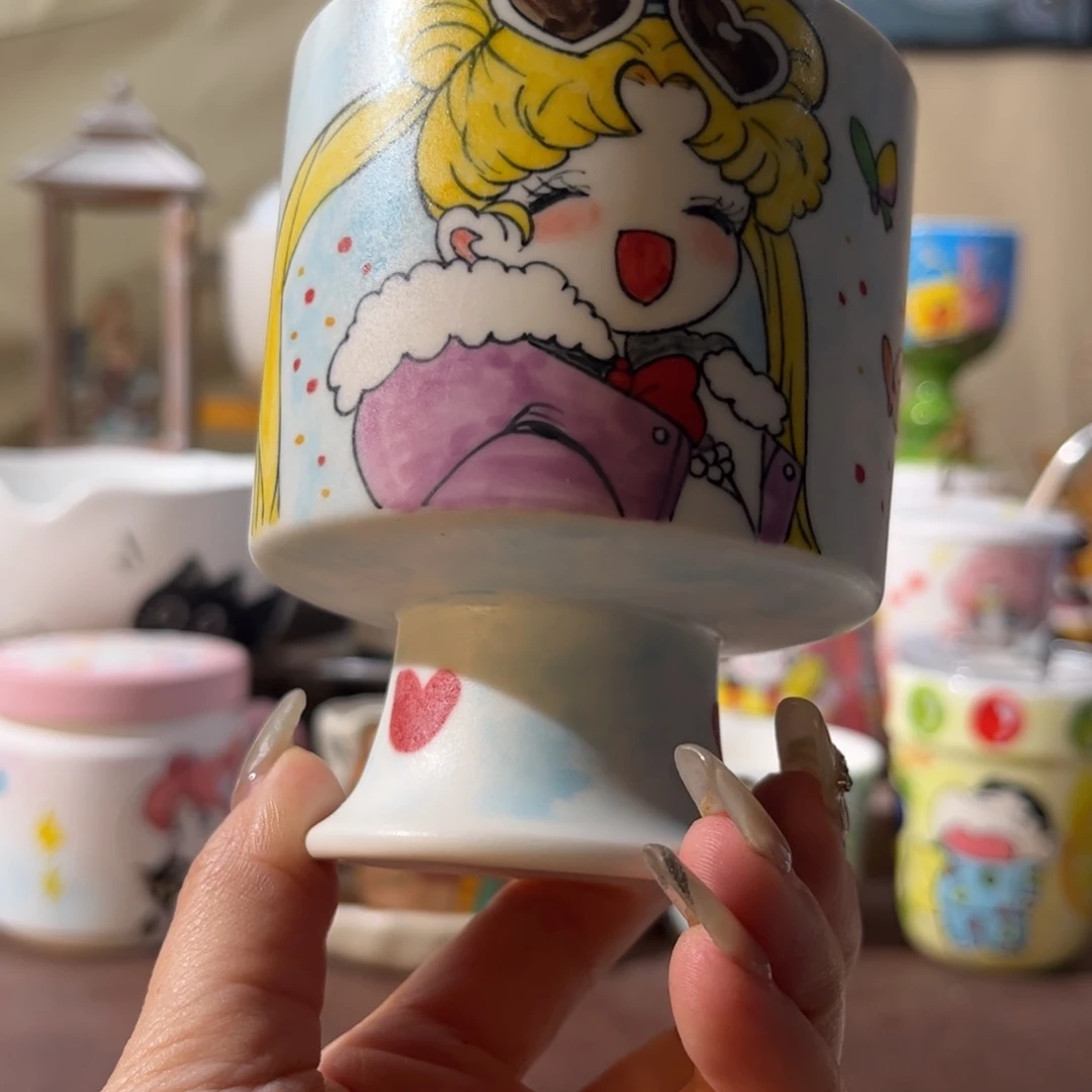 杯女*景德镇陶瓷文创手绘水杯