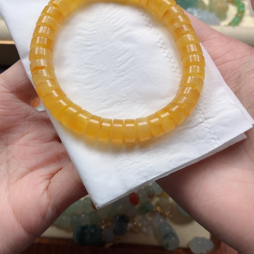 北***‍琥珀未镶嵌手链闪