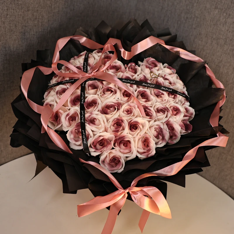 乌梅紫酱花束永生香皂玫瑰花情人节老师礼物送女朋友闺蜜男朋友