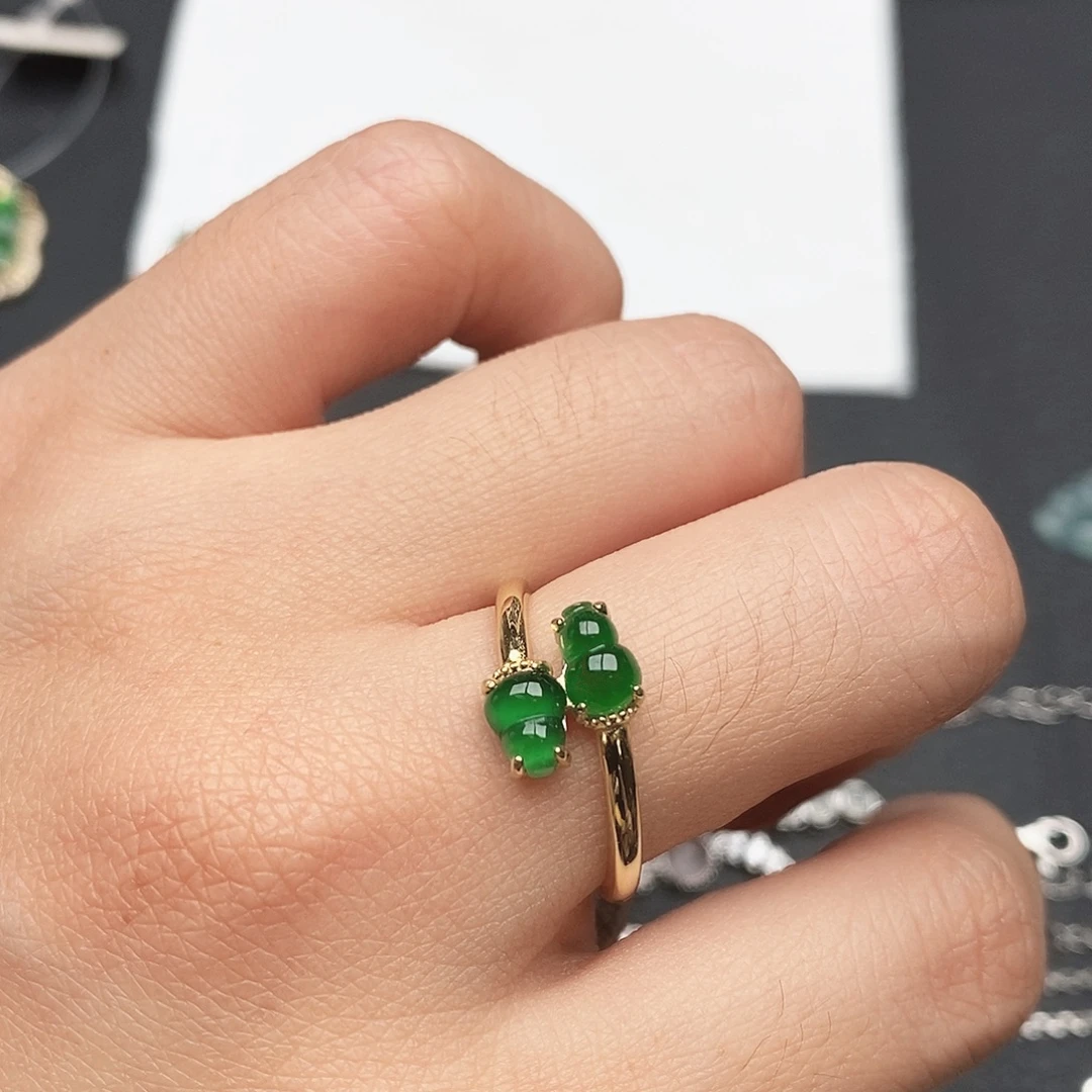 翡翠银S925镶嵌戒指