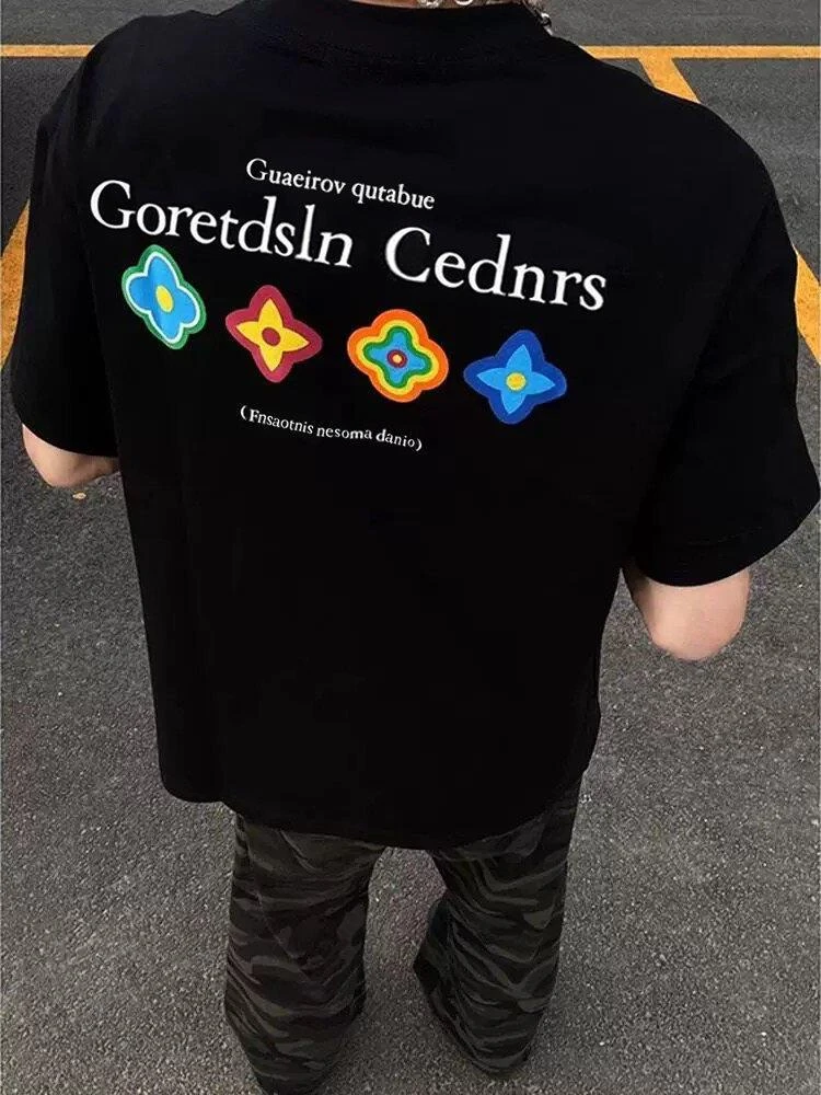 【小蜜专属福利价】夏季美式复古圆领T恤宽松短袖cleanfit潮牌情侣