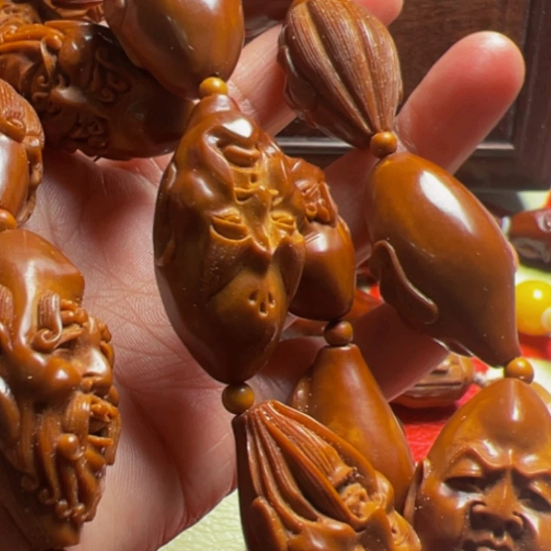 【闪购商品】橄榄核手串/手链虎*新须派十八罗汉头