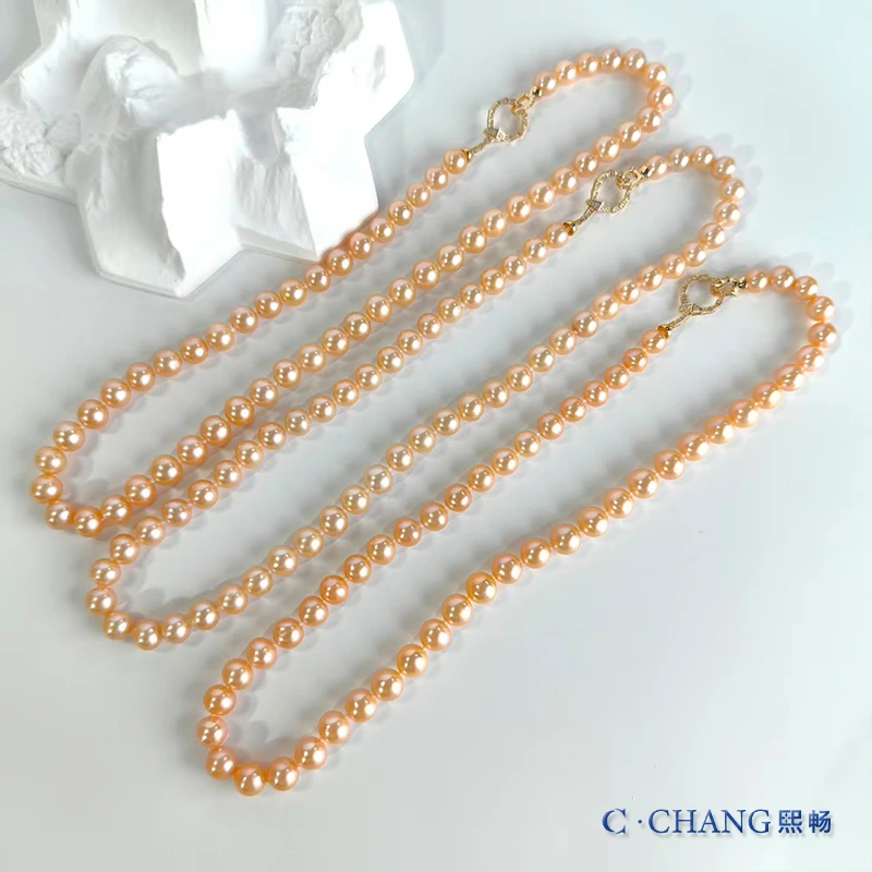 淡水珍珠7-9mmS925银项链百搭气质时尚高级定制设计款【畅太定制】