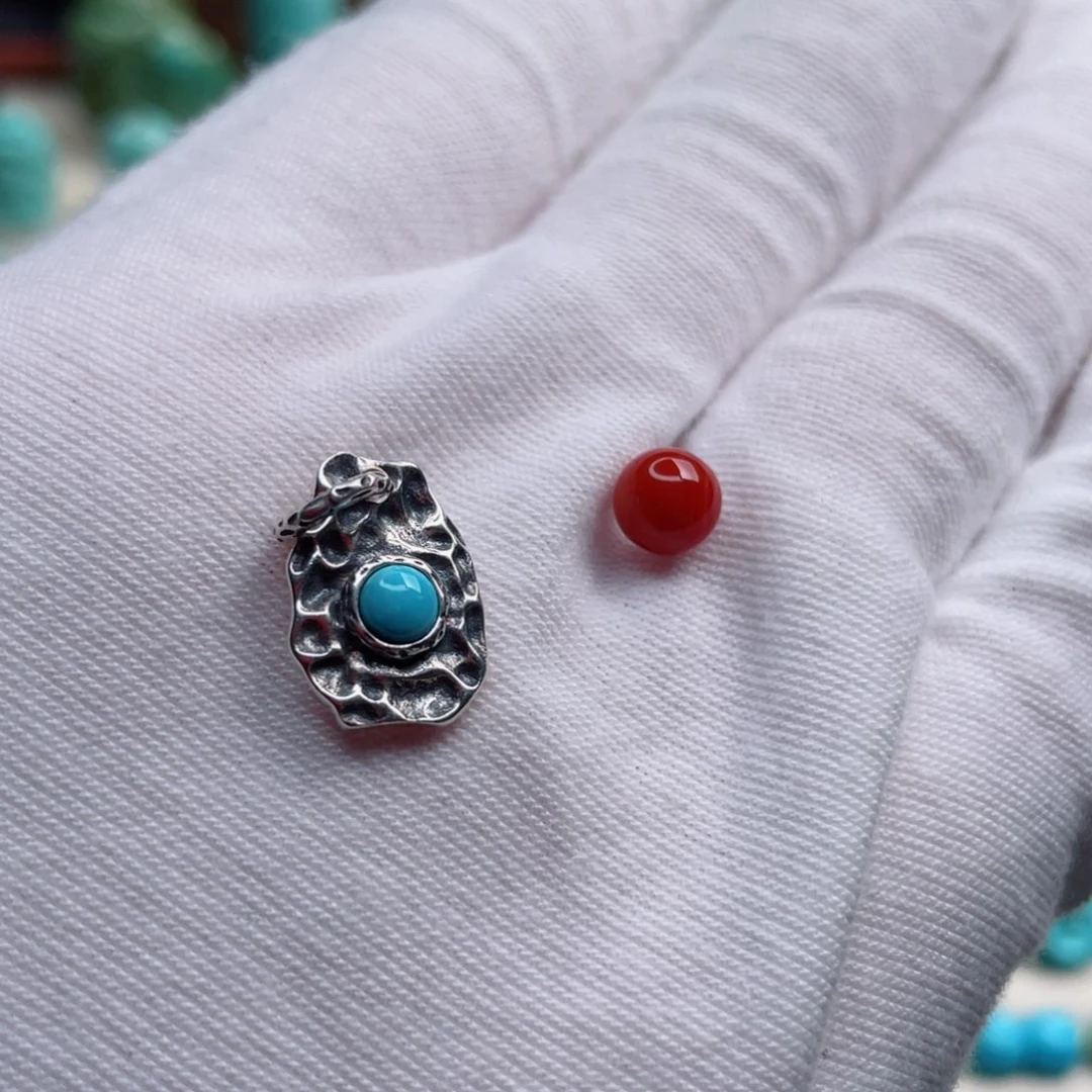 银S925镶嵌南红玛瑙珠宝奇石