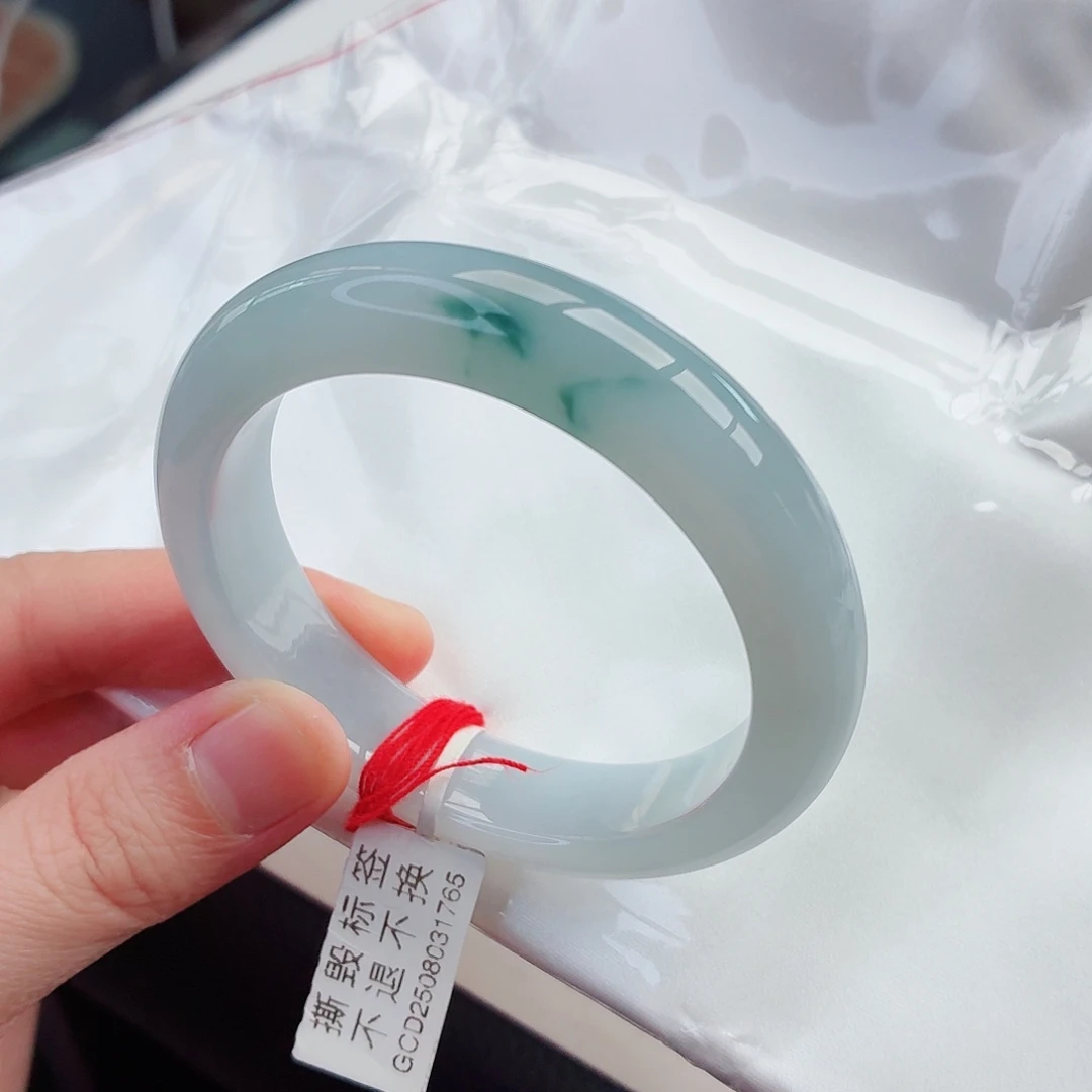 翡翠未镶嵌手镯10号-55圈口