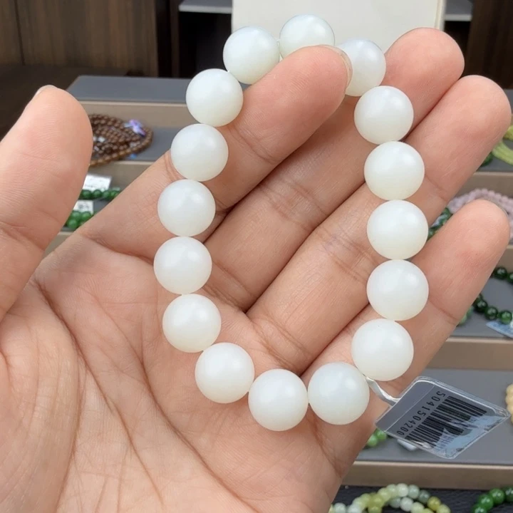 手串未镶嵌和田玉白玉手串
