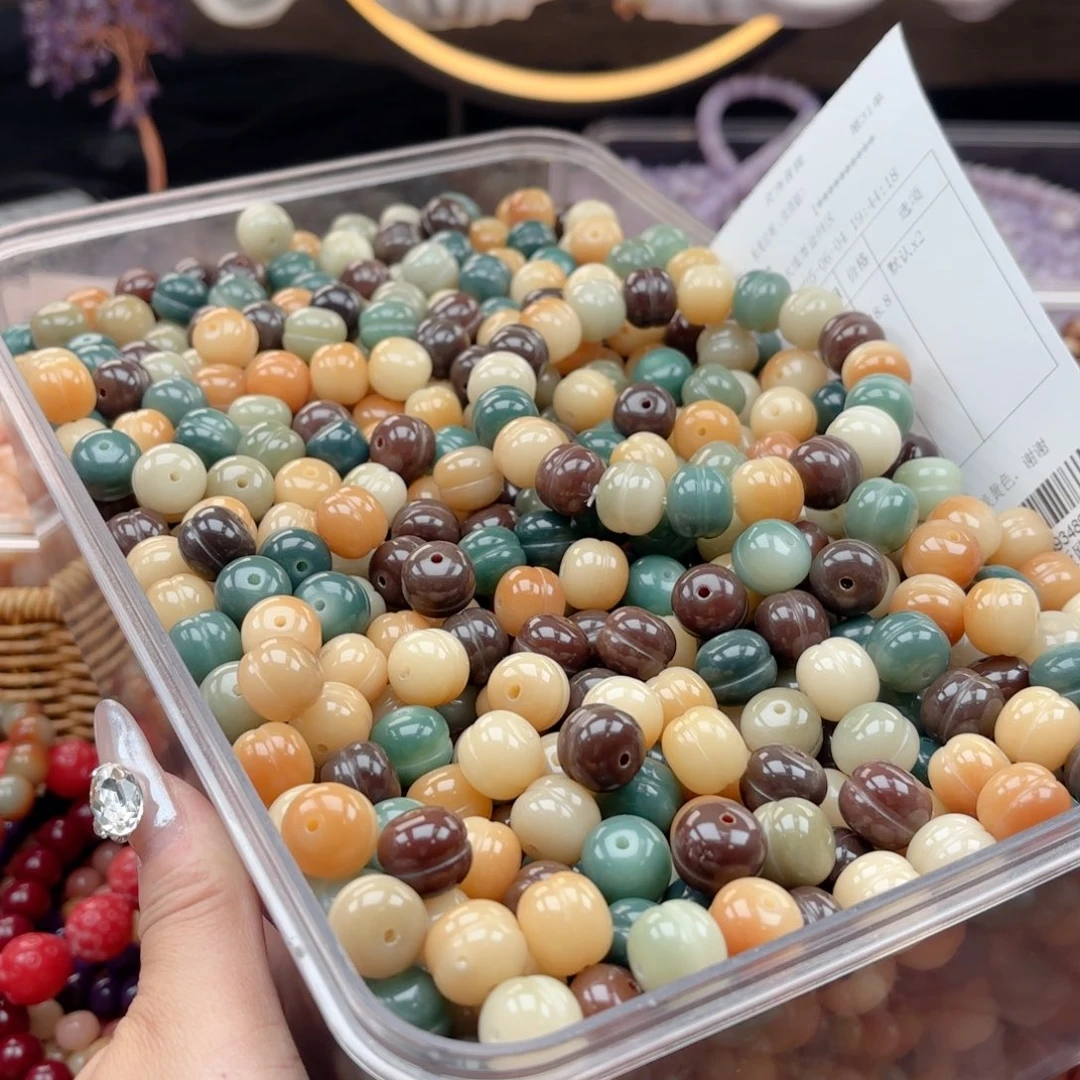 白玉菩提吊坠a13.5mm30颗。干磨玻璃底 夹心汉堡