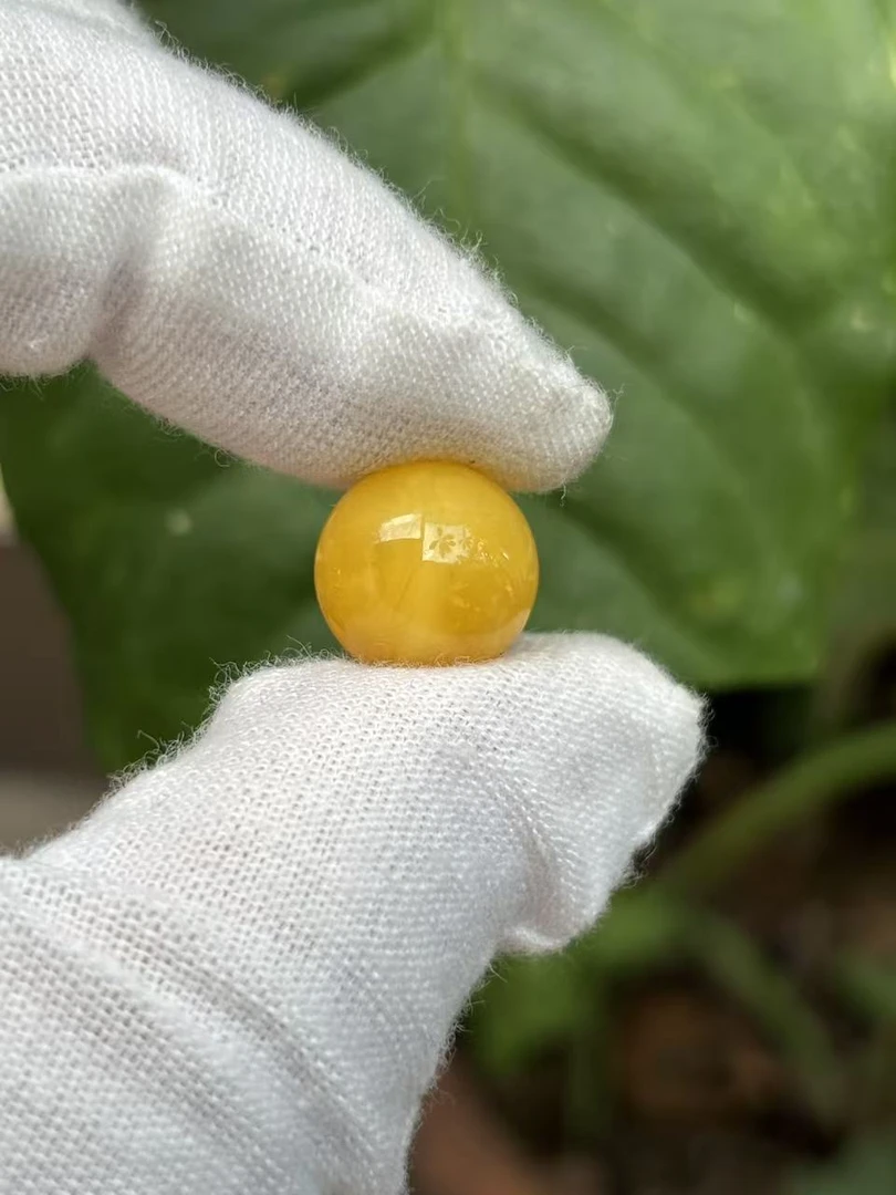 1657天然蜜蜡琥珀圆珠12.3mm