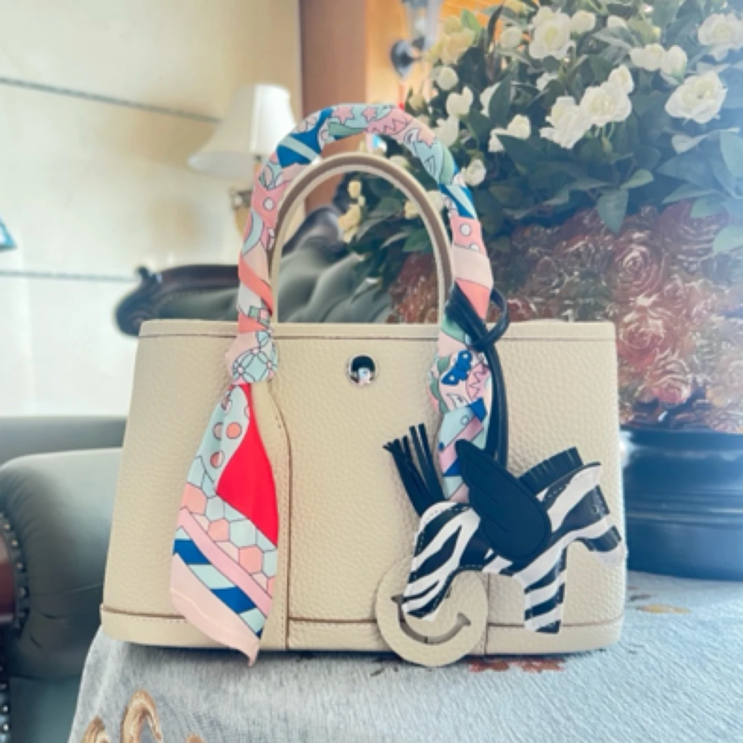 【茉丽芳华定制女包】头层牛皮花园包24*16*10手拿斜挎轻奢时尚