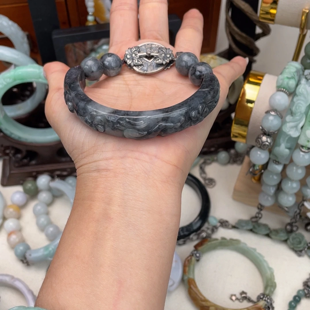 翡翠未镶嵌手链手镯