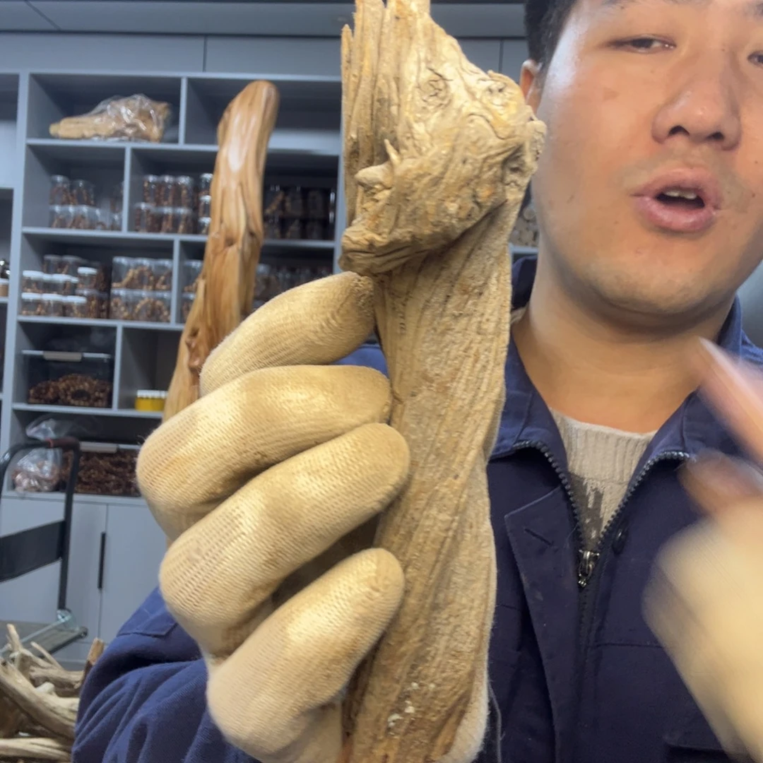木太行崖柏毛料把件