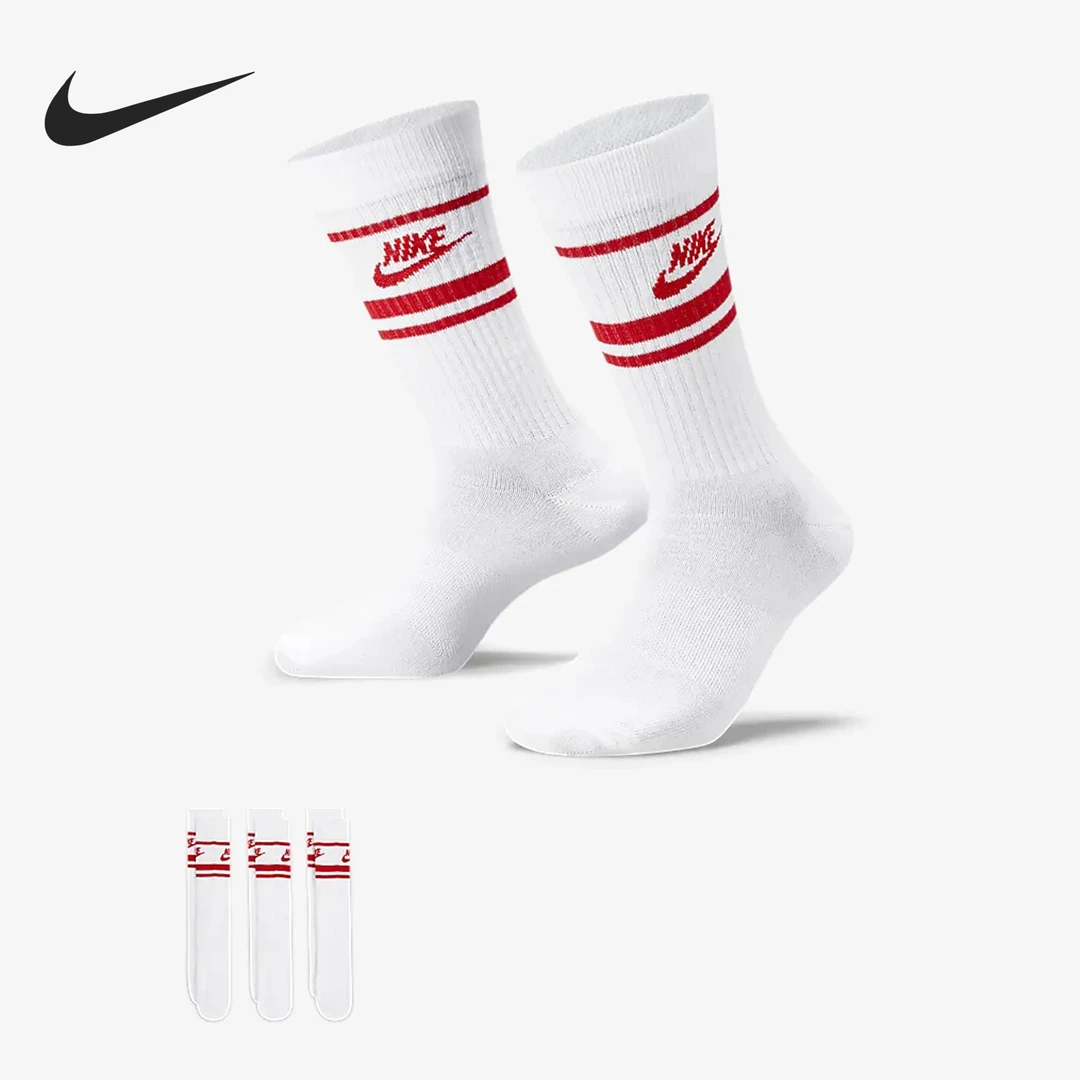 Nike/耐克正品春季新款男女运动休闲中筒袜三双装DX5089-102
