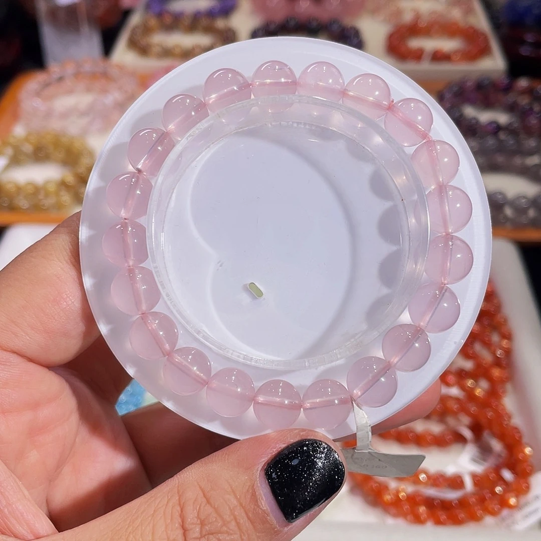 发晶手链未镶嵌星光果冻粉9mm