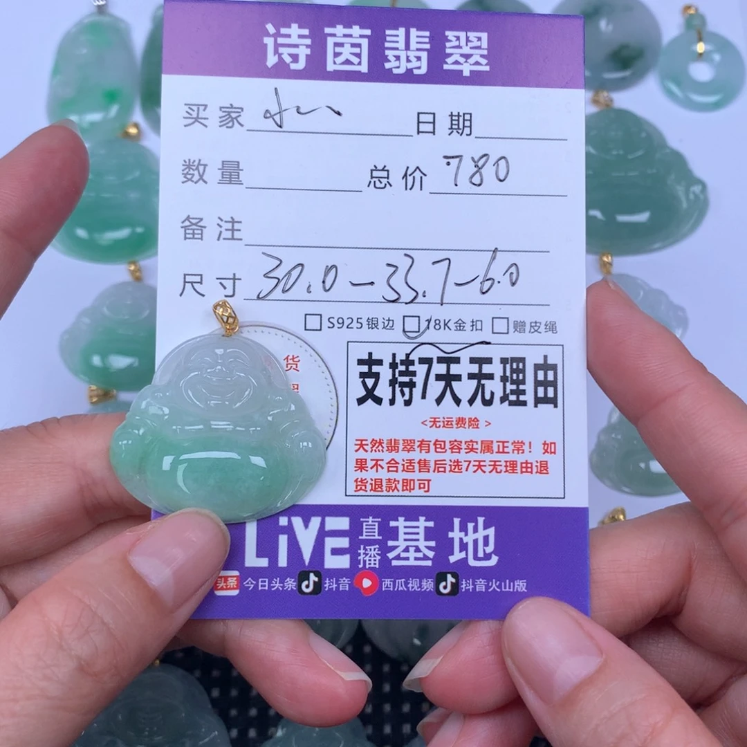 小***乐颈饰未镶嵌翡翠天然