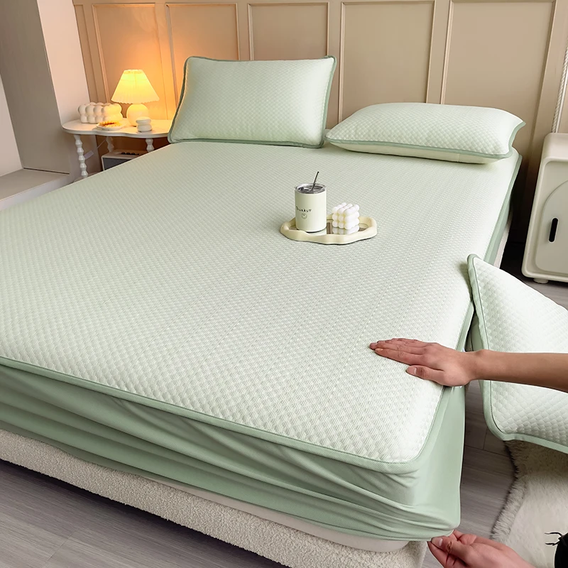 凉感夏季凉席防滑水洗针织棉床笠罩床席梦思床垫夹棉保护套子加厚