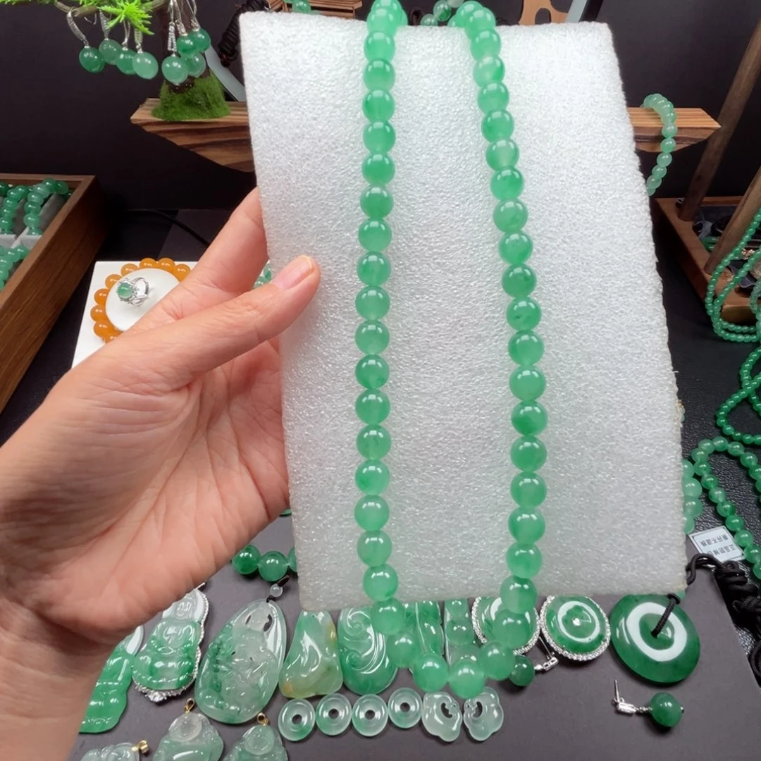 ╭***ゃ颈饰未镶嵌石英质玉（非洲翠）