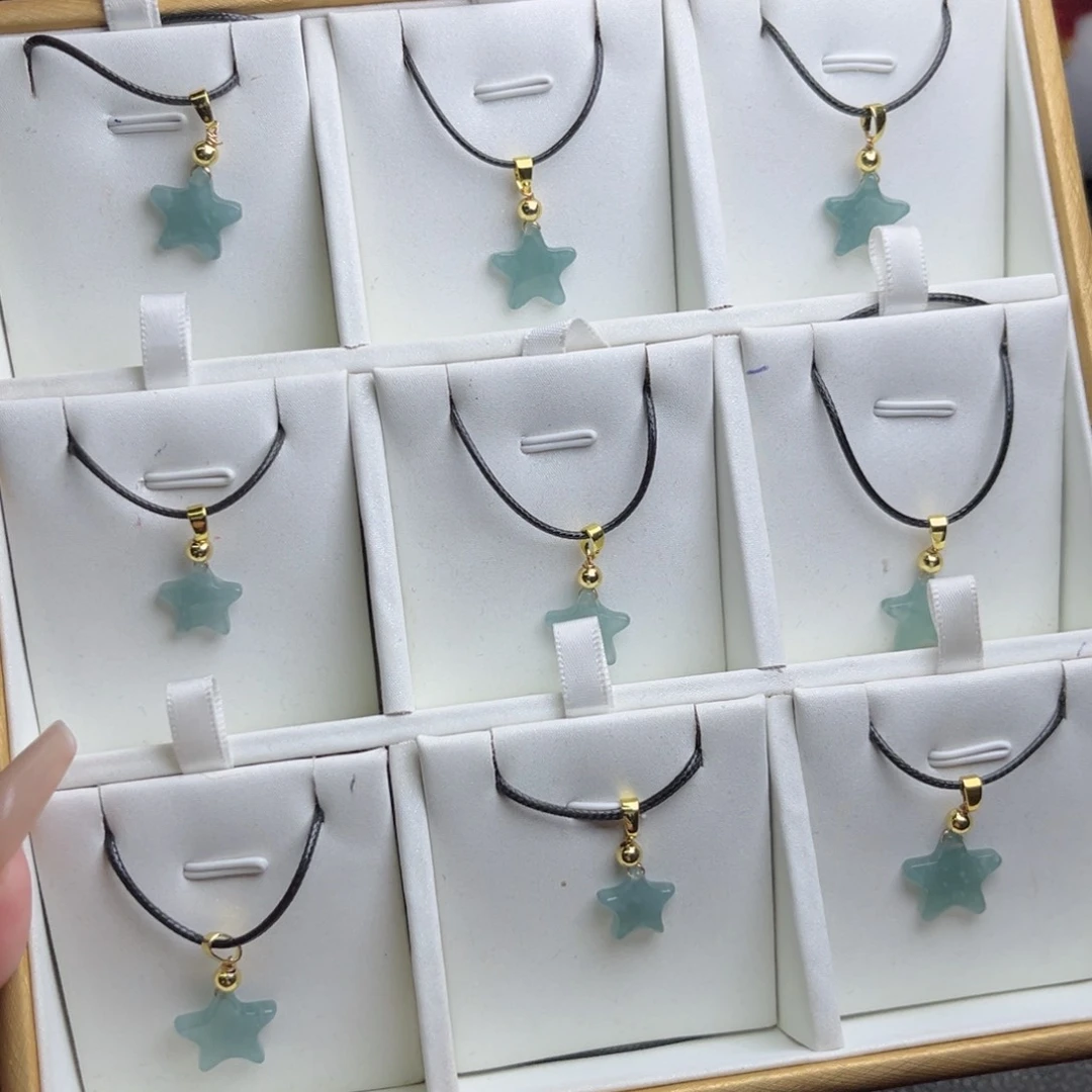 翡翠未镶嵌颈饰k299/多样性发一件/配皮绳