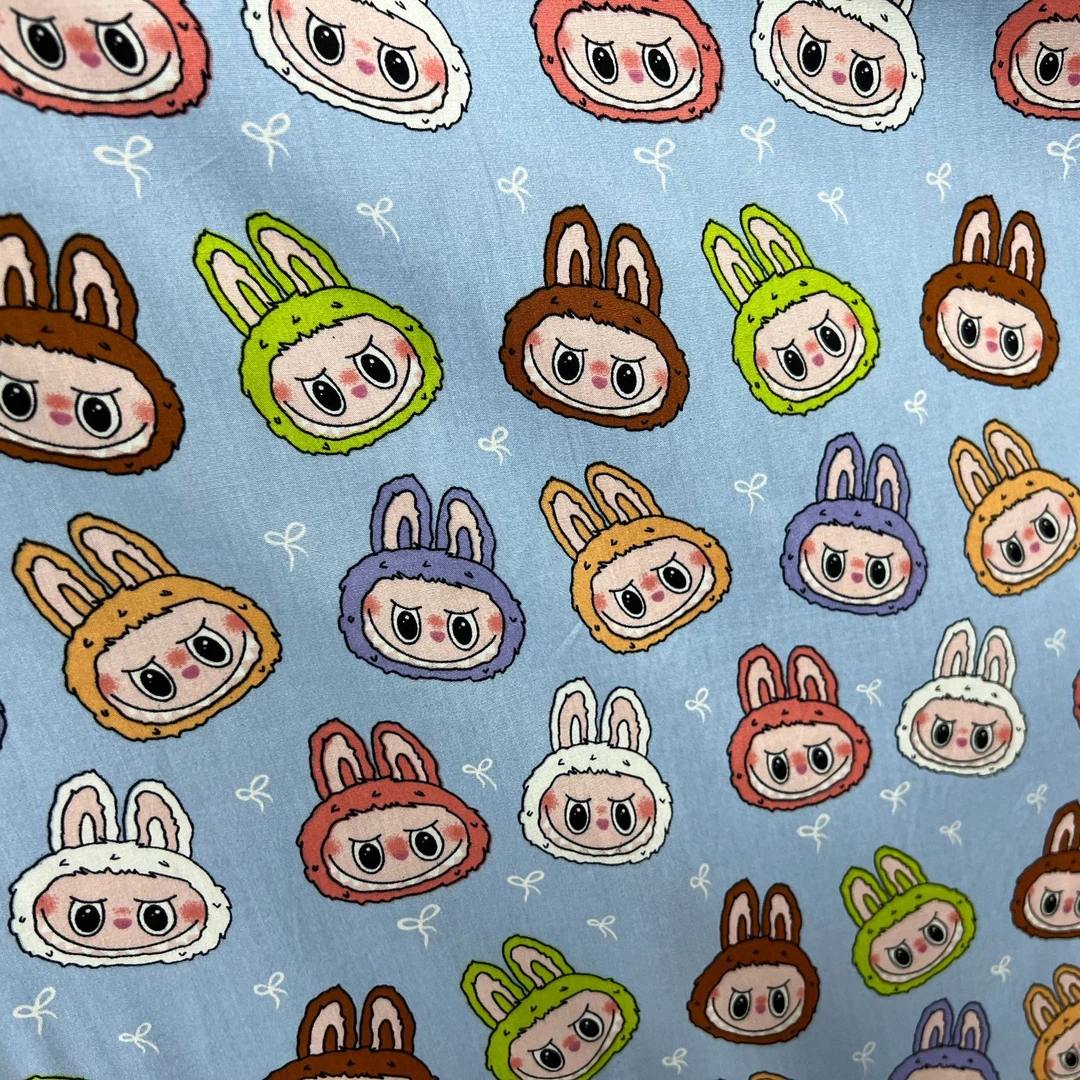 【棉绸.卡通头像】新款棉绸面料手工diy布料