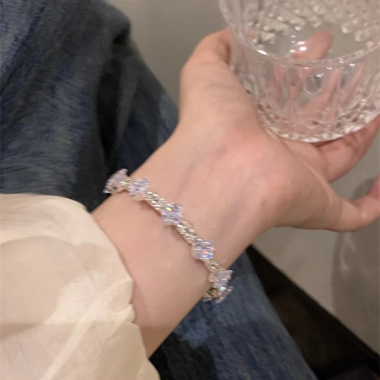 合金手链 奢镶钻手链女小众精致高级感手串百搭闺蜜学生百搭手饰