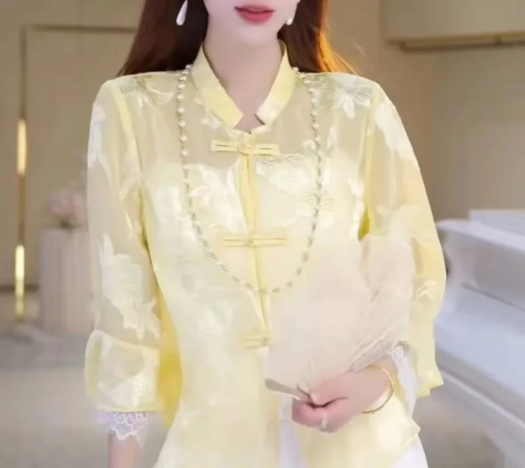 8253新款国风新中式气质防晒薄款上衣中国风夏季外套女时尚百搭