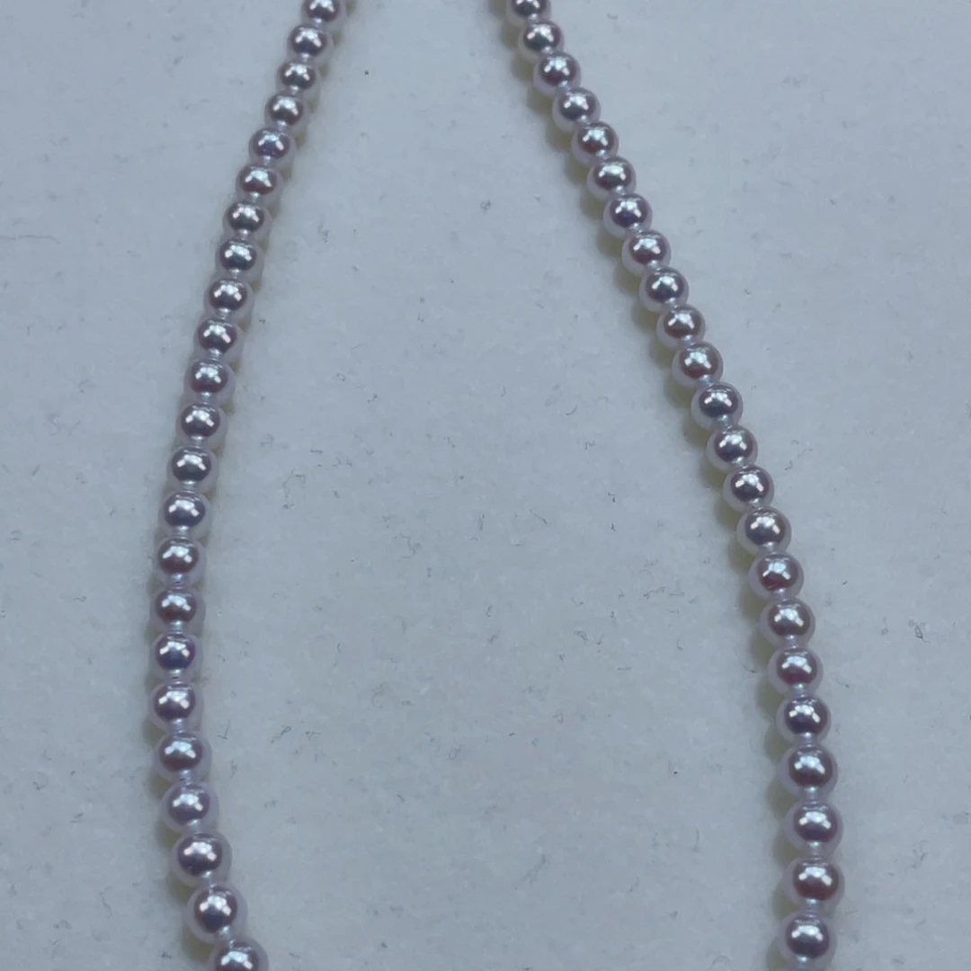 淡水珍珠颈饰银S925镶嵌3.5-4m亮瞎眼毕业级主推！