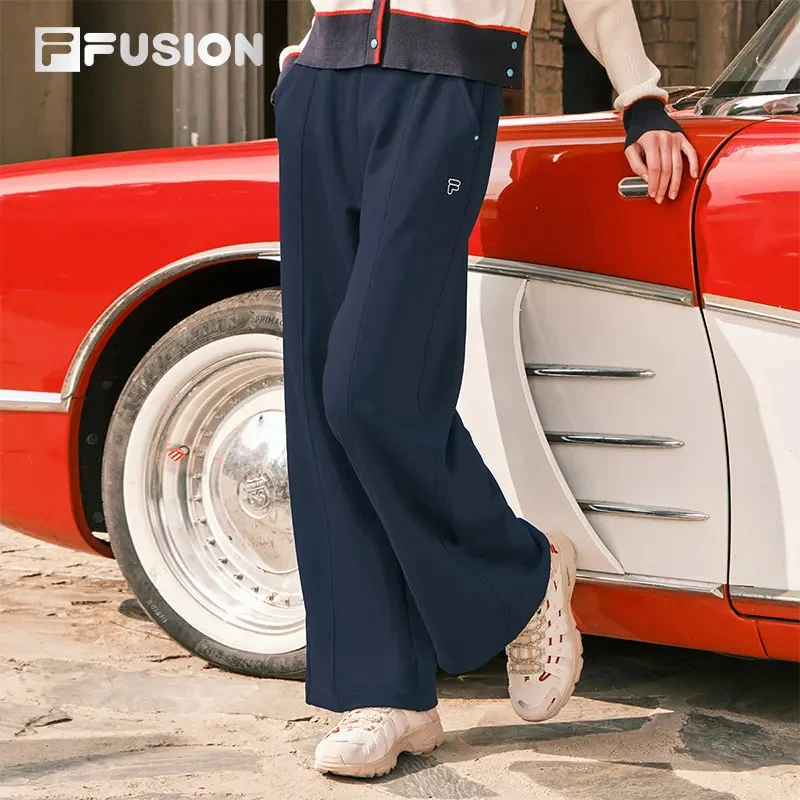 FILA斐乐正品女春季款休闲百搭时尚潮流针织舒适长裤