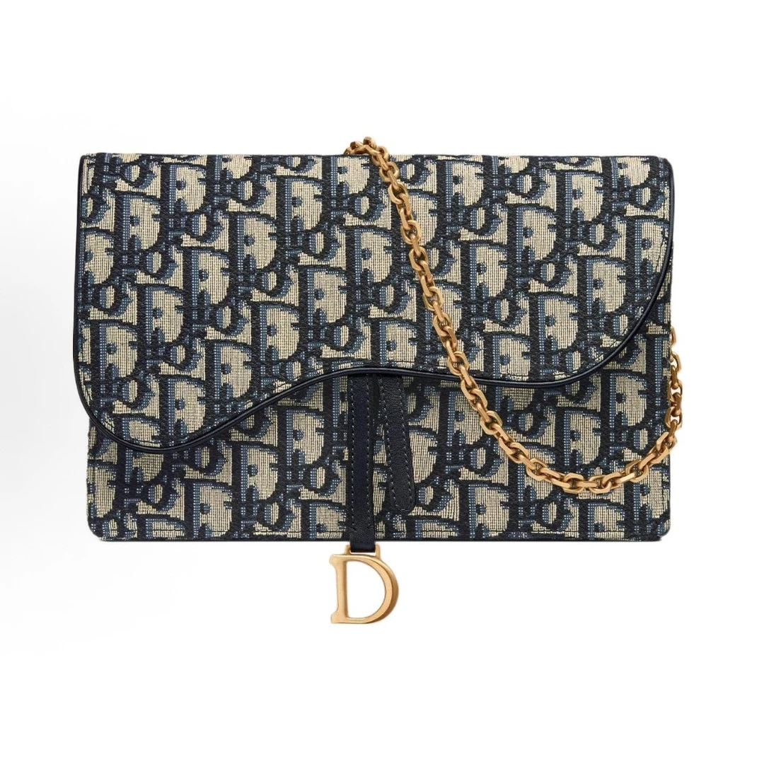 95新 DIOR/迪奥 老花马鞍大woc链条包16392376单肩女包二奢