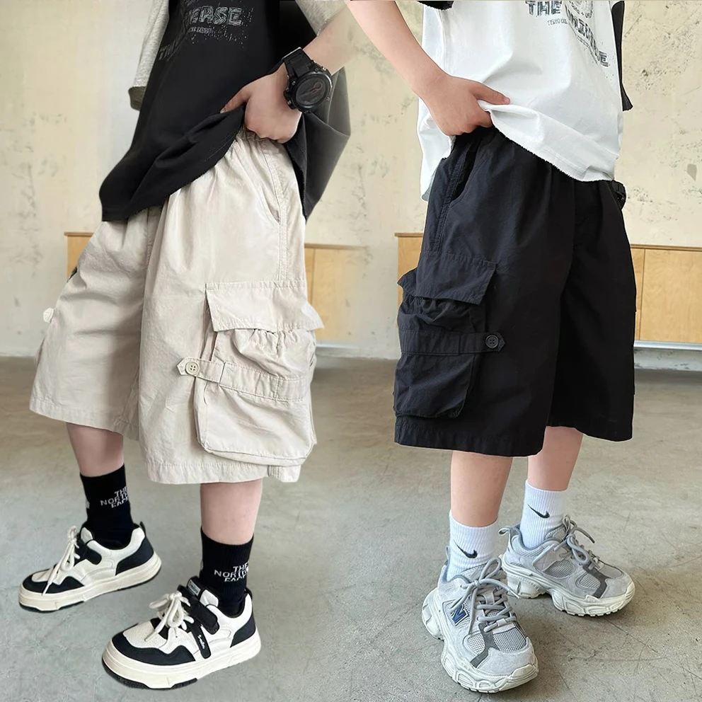 10男童短裤夏款2025新款中大儿童夏装工装裤子男孩夏季五分中裤潮