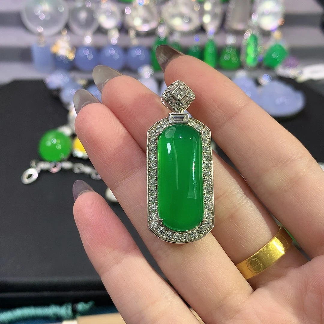 银S925镶嵌颈饰玛瑙/玉髓@*琪