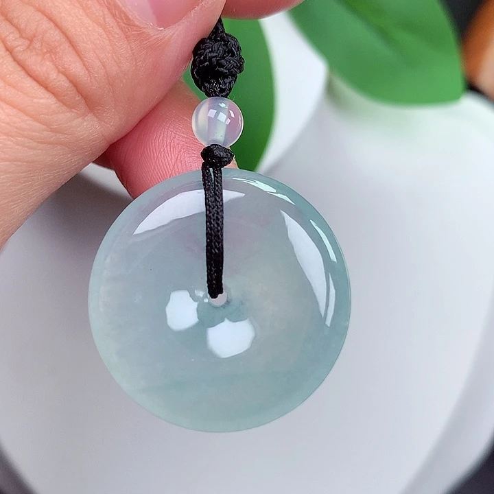 颈饰未镶嵌翡翠平安扣 26.8x5.3mm